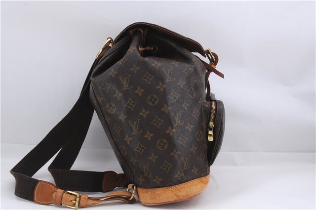 Authentic Louis Vuitton Monogram Montsouris GM Backpack M51135 LV 1348E