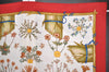 Authentic HERMES Carre 90 Scarf "Herbier de Gavarnie" Silk Red 1348I