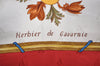 Authentic HERMES Carre 90 Scarf "Herbier de Gavarnie" Silk Red 1348I