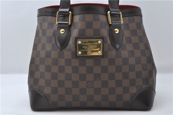 Authentic Louis Vuitton Damier Hampstead PM Shoulder Tote Bag N51205 LV 1350E
