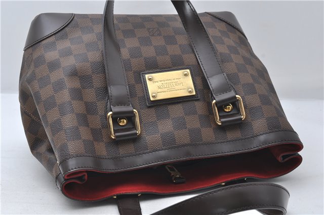 Authentic Louis Vuitton Damier Hampstead PM Shoulder Tote Bag N51205 LV 1350E