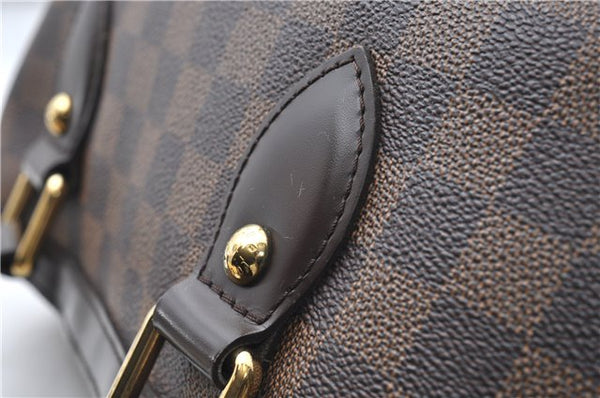 Authentic Louis Vuitton Damier Hampstead PM Shoulder Tote Bag N51205 LV 1350E