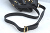 Authentic GUCCI Micro GG PVC Leather Shoulder Cross Body Bag Purse Black 1350H