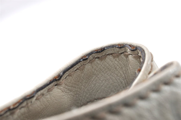 Authentic GUCCI Guccissima Shoulder Hand Tote Bag GG Leather 211937 White 1350I