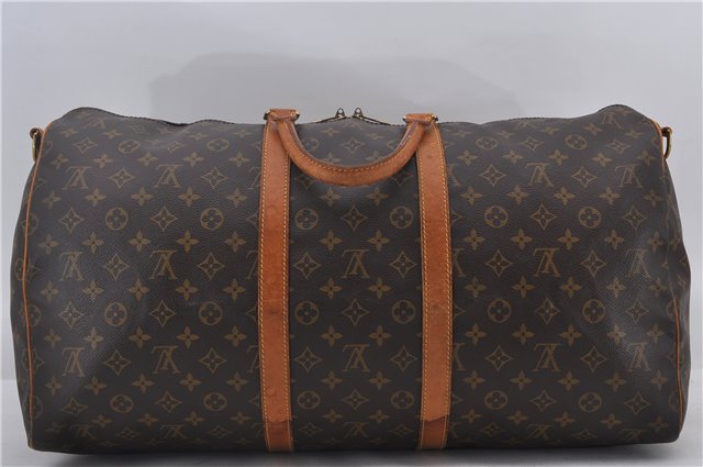 Auth Louis Vuitton Monogram Keepall Bandouliere 55 Boston Bag M41414 LV 1351E