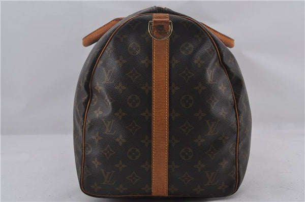 Auth Louis Vuitton Monogram Keepall Bandouliere 55 Boston Bag M41414 LV 1351E