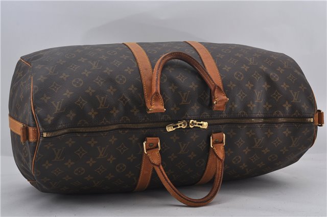 Auth Louis Vuitton Monogram Keepall Bandouliere 55 Boston Bag M41414 LV 1351E