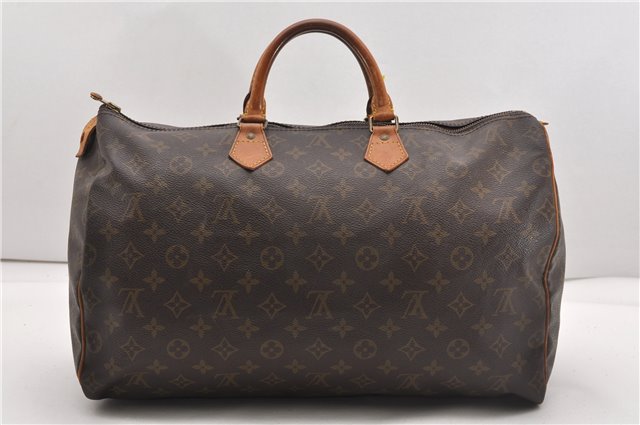 Authentic Louis Vuitton Monogram Speedy 40 Hand Boston Bag M41522 LV 1351G