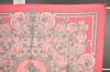 Authentic HERMES Carre 90 Scarf "LES TUILERIES" Silk Pink 1352I