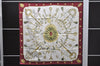 Authentic HERMES Carre 90 Scarf Key Tassel Motif Silk Bordeaux Red 1354D