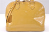 Authentic Louis Vuitton Vernis Alma PM Hand Bag Purse Yellow M91445 LV 1354F