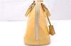 Authentic Louis Vuitton Vernis Alma PM Hand Bag Purse Yellow M91445 LV 1354F