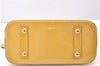 Authentic Louis Vuitton Vernis Alma PM Hand Bag Purse Yellow M91445 LV 1354F