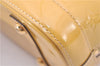 Authentic Louis Vuitton Vernis Alma PM Hand Bag Purse Yellow M91445 LV 1354F