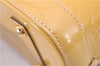 Authentic Louis Vuitton Vernis Alma PM Hand Bag Purse Yellow M91445 LV 1354F