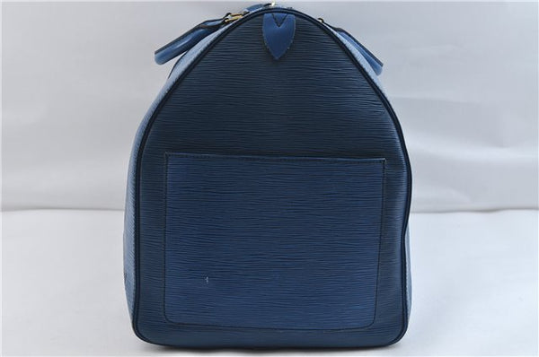 Authentic Louis Vuitton Epi Keepall 60 Boston Bag Blue M42945 LV 1355D