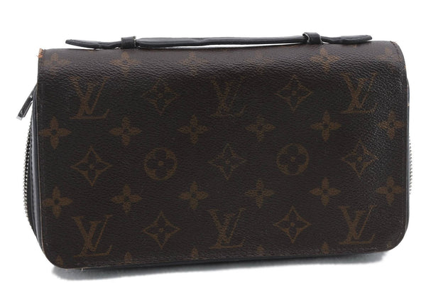 Authentic Louis Vuitton Monogram Macassar Zippy XL Wallet Purse M61506 LV 1356D