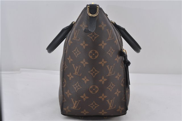 Authentic Louis Vuitton Monogram Tournelle PM 2Way Tote Bag M44057 Black 1356E