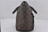 Authentic Louis Vuitton Monogram Tournelle PM 2Way Tote Bag M44057 Black 1356E