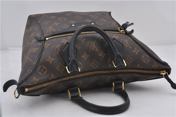 Authentic Louis Vuitton Monogram Tournelle PM 2Way Tote Bag M44057 Black 1356E