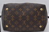 Authentic Louis Vuitton Monogram Tournelle PM 2Way Tote Bag M44057 Black 1356E