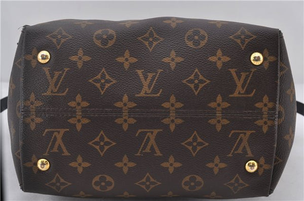 Authentic Louis Vuitton Monogram Tournelle PM 2Way Tote Bag M44057 Black 1356E