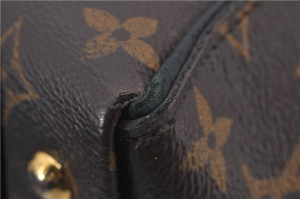 Authentic Louis Vuitton Monogram Tournelle PM 2Way Tote Bag M44057 Black 1356E