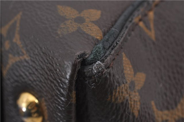 Authentic Louis Vuitton Monogram Tournelle PM 2Way Tote Bag M44057 Black 1356E