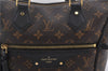 Authentic Louis Vuitton Monogram Tournelle PM 2Way Tote Bag M44057 Black 1356E