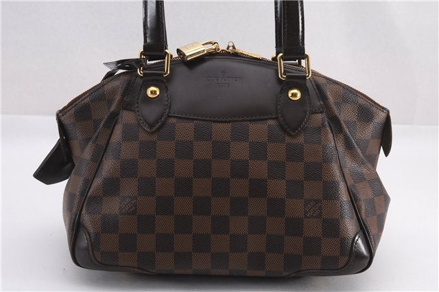 Authentic Louis Vuitton Damier Verona PM Shoulder Boston Bag N41117 LV 1356F
