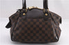 Authentic Louis Vuitton Damier Verona PM Shoulder Boston Bag N41117 LV 1356F