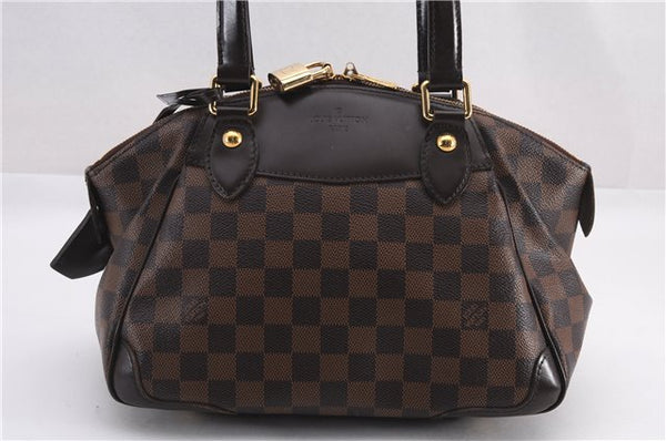 Authentic Louis Vuitton Damier Verona PM Shoulder Boston Bag N41117 LV 1356F