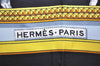 Authentic HERMES Carre 90 Scarf "GRAND APPARAT" Silk Black 1356I