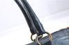 Authentic PRADA Leather Nappa 2Way Shoulder Hand Bag Blue 1358E