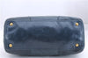 Authentic PRADA Leather Nappa 2Way Shoulder Hand Bag Blue 1358E