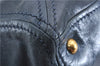 Authentic PRADA Leather Nappa 2Way Shoulder Hand Bag Blue 1358E