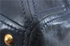 Authentic PRADA Leather Nappa 2Way Shoulder Hand Bag Blue 1358E