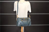 Authentic PRADA Leather Nappa 2Way Shoulder Hand Bag Blue 1358E