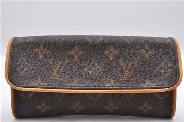 Authentic Louis Vuitton Monogram Pochette Twin PM Shoulder Bag M51854 LV 1359D