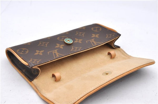 Authentic Louis Vuitton Monogram Pochette Twin PM Shoulder Bag M51854 LV 1359D