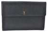 Authentic GUCCI Documents Case Purse GG Nylon Leather Black 1360C