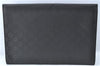 Authentic GUCCI Documents Case Purse GG Nylon Leather Black 1360C