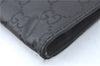 Authentic GUCCI Documents Case Purse GG Nylon Leather Black 1360C