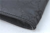 Authentic GUCCI Documents Case Purse GG Nylon Leather Black 1360C