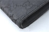 Authentic GUCCI Documents Case Purse GG Nylon Leather Black 1360C