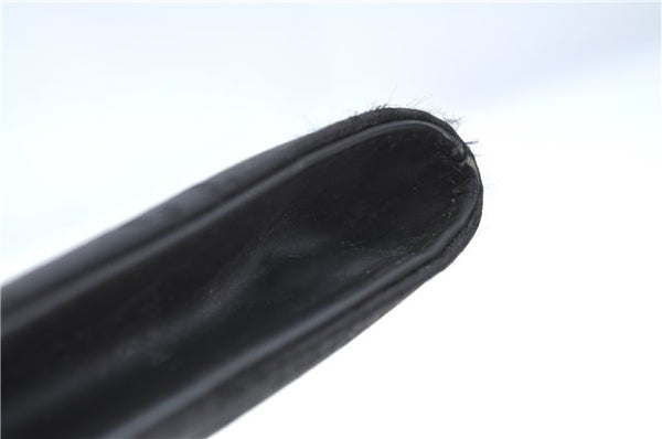 Authentic GUCCI Documents Case Purse GG Nylon Leather Black 1360C