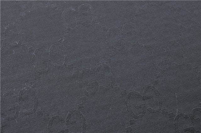 Authentic GUCCI Documents Case Purse GG Nylon Leather Black 1360C