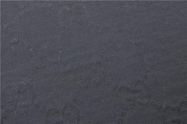 Authentic GUCCI Documents Case Purse GG Nylon Leather Black 1360C