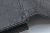 Authentic GUCCI Documents Case Purse GG Nylon Leather Black 1360C