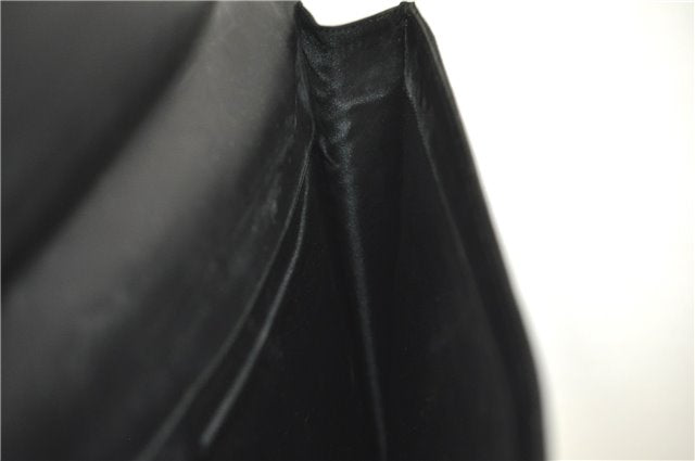 Authentic GUCCI Documents Case Purse GG Nylon Leather Black 1360C